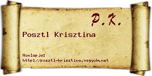Posztl Krisztina névjegykártya